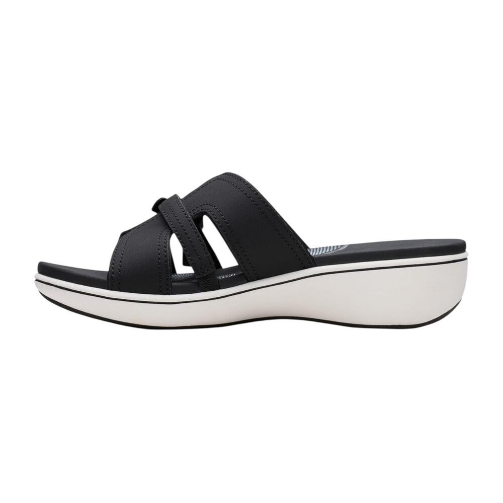 Clarks Women's Cloudsteppers Breeze Rae Mia Slip On Sandals Black Size 9 1/2 W - Picture 2 of 5
